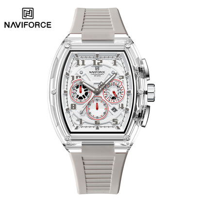 Men's Quartz Sports Watch 50M Water Resistant Luminous Multi-Function Barrel Dial Wristwatch
